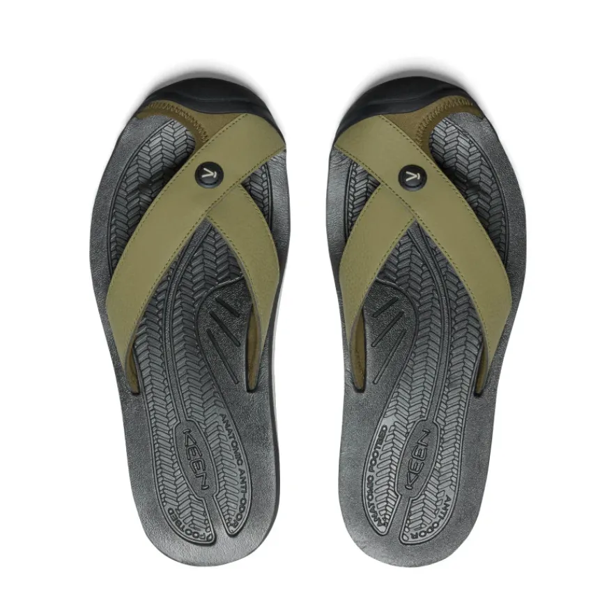 Hot Barbados Flip-Flop Pour Homme | Martini Olive/Black Homme Sandales