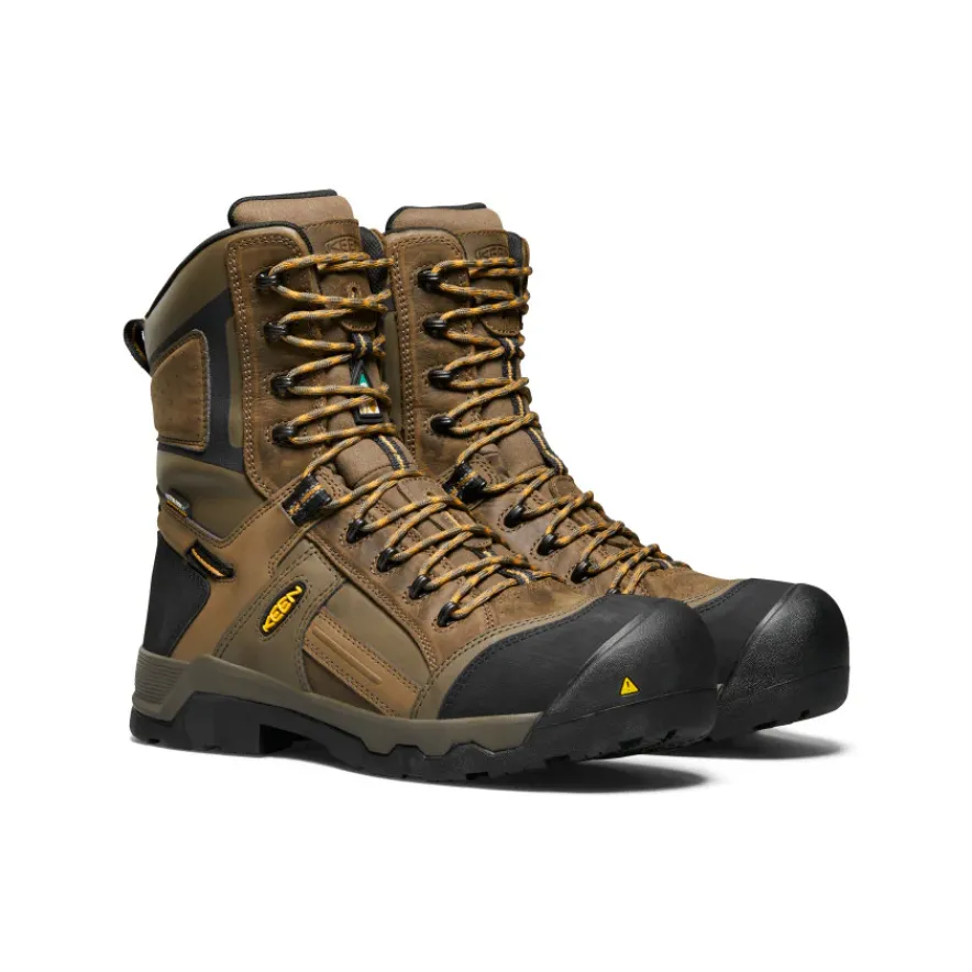 Clearance CSA Davenport 8" Insulated Waterproof Boot Pour Homme | Dark Earth/Inca Gold Homme Bottes Et Chaussures De Travail|Imperméable À L'eau