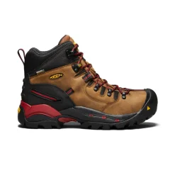 Hot CSA Hamilton Waterproof Boot (Carbon-Fiber Toe) Pour Homme  |  BISON/JESTER RED Homme Bottes Et Chaussures De Travail|Imperméable À L'eau