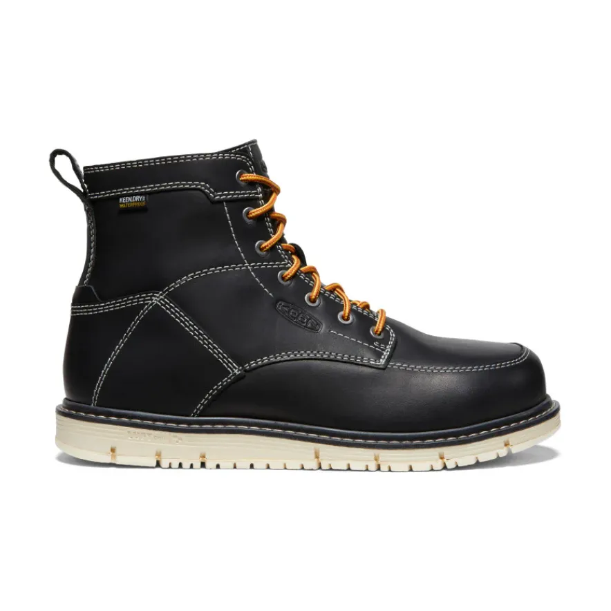Store CSA San jose 6" Waterproof Boot (Aluminum Toe) Pour Homme | Black/Off White Homme Bottes Et Chaussures De Travail|Imperméable À L'eau