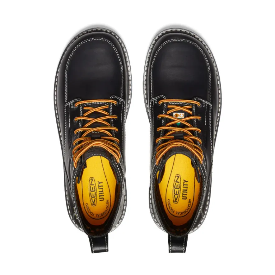 Store CSA San jose 6" Waterproof Boot (Aluminum Toe) Pour Homme | Black/Off White Homme Bottes Et Chaussures De Travail|Imperméable À L'eau
