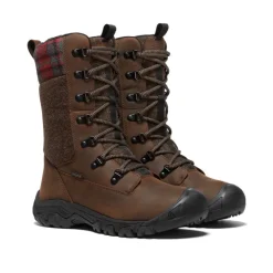 Store Greta Tall Waterproof Boot Pour Femme  |  Brown/Red Plaid Femme Imperméable À L'eau|Bottes