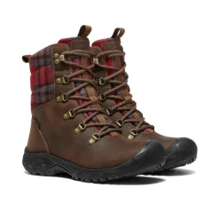 Sale Greta Waterproof Boot Pour Femme  |  Dark Brown/Red Plaid Femme Imperméable À L'eau|Bottes