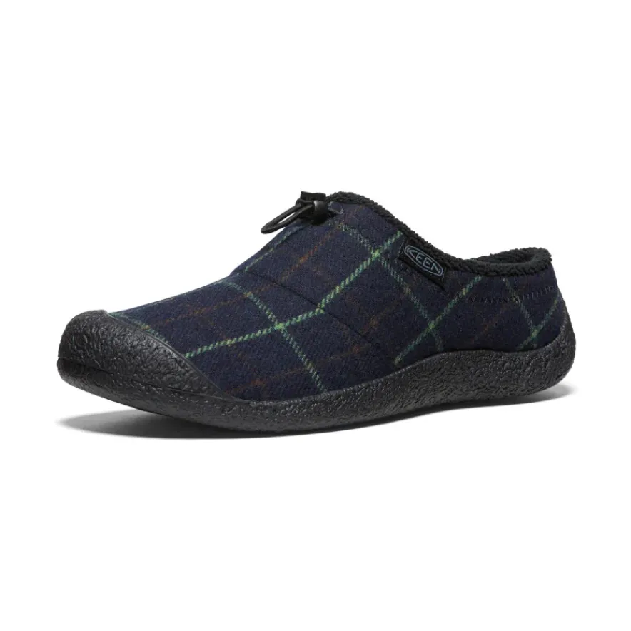 Hot Howser III Slide Pour Homme | Navy Plaid Homme Chaussures À Enfiler