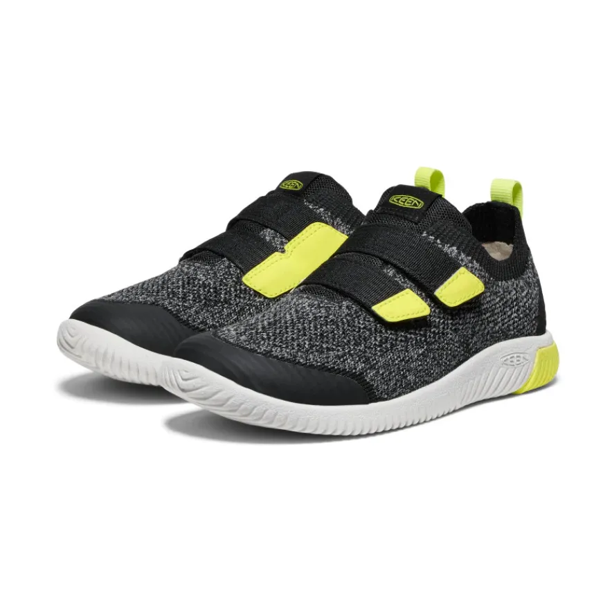 Outlet KNX Knit Double Strap Pour Jeunes | Black/Evening Primrose Enfant Chaussures