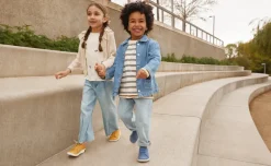 Online KNX Leather Sneaker Pour Jeunes  |  Coronet Blue/Vapor Enfant Chaussures