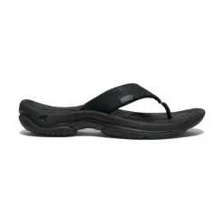 Best Sale Kona Leather Flip-Flop Pour Homme | Black/Steel Grey Homme Sandales
