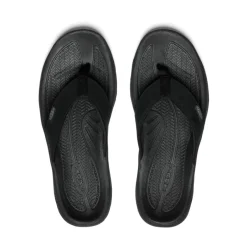 Best Sale Kona Leather Flip-Flop Pour Homme | Black/Steel Grey Homme Sandales