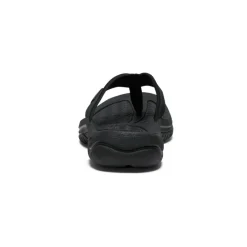 Best Sale Kona Leather Flip-Flop Pour Homme | Black/Steel Grey Homme Sandales