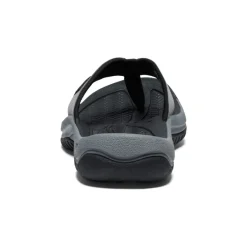 New Kona Leather Flip-Flop Pour Homme  |  Steel Grey/Black Homme Sandales