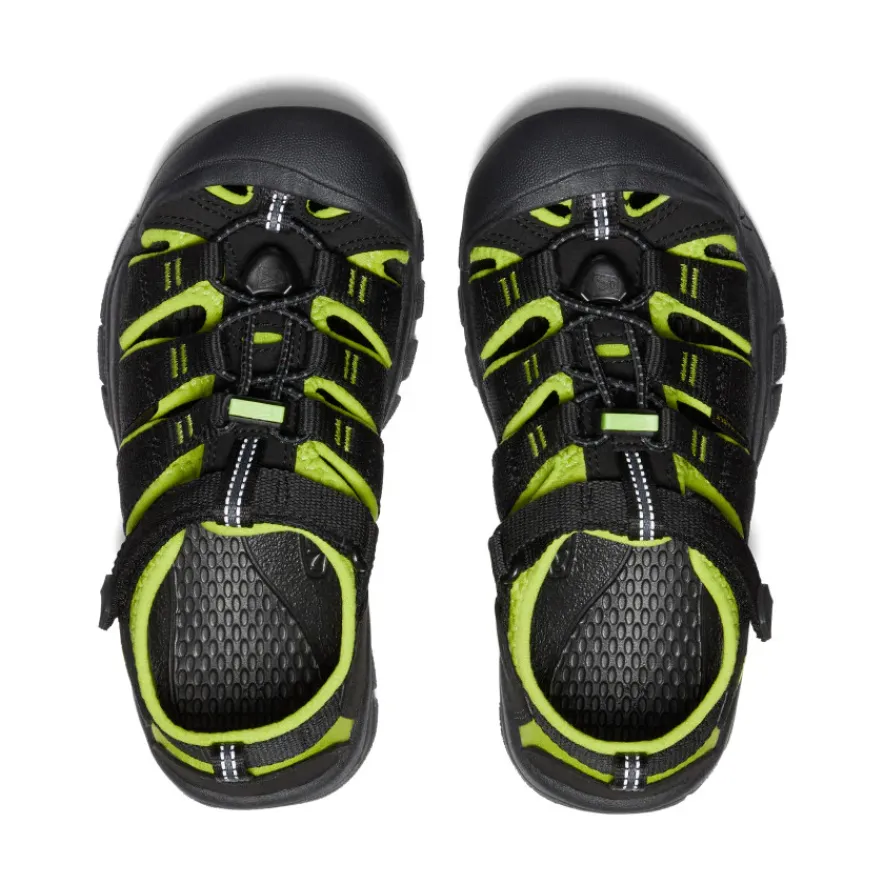 Outlet Newport H2 Pour Jeunes | Black/Lime Green Enfant Sandales
