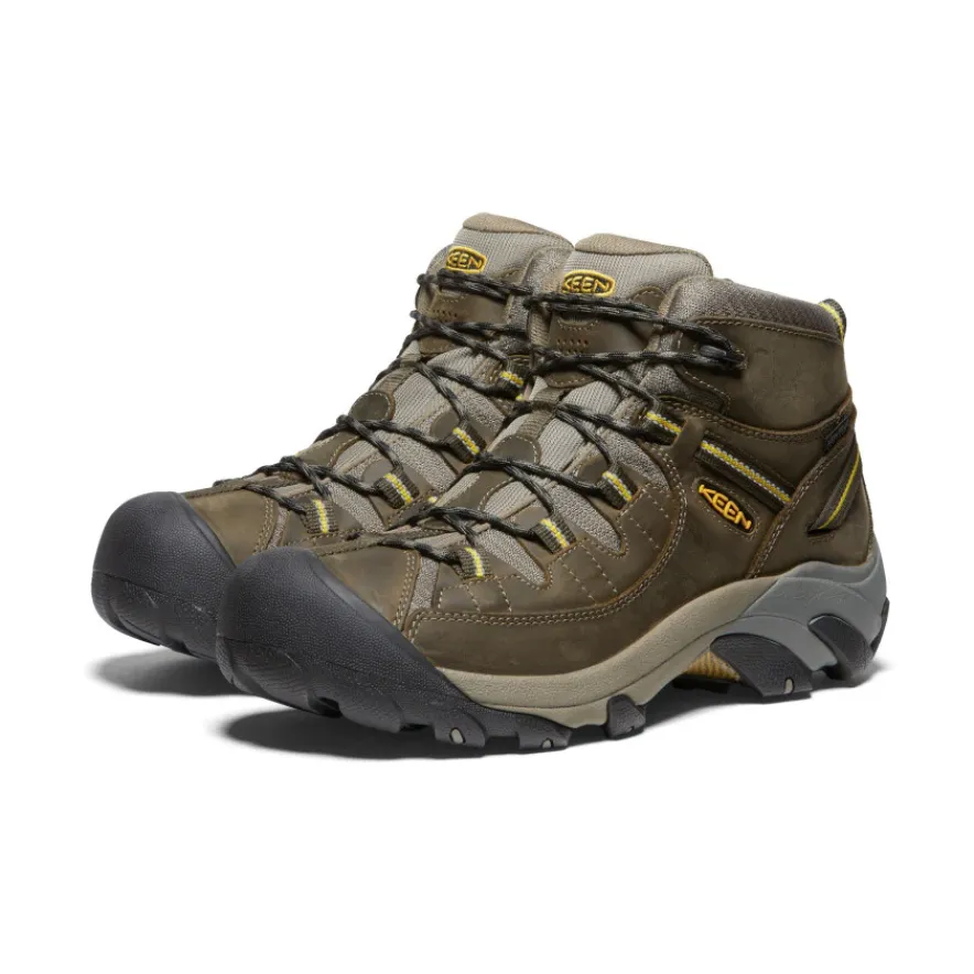 Online Targhee II Mid Waterproof Hiking Boots Pour Homme | Black Olive/Yellow Homme Imperméable À L'eau|Bottes