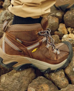 Hot Targhee II Waterproof Mid Pour Femme | Steel Grey/Hydrangea Femme Imperméable À L'eau|Bottes