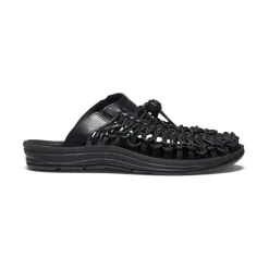Best UNEEK Premium leather Slide Pour Femme  |  Triple Black/Black Femme Chaussures À Enfiler